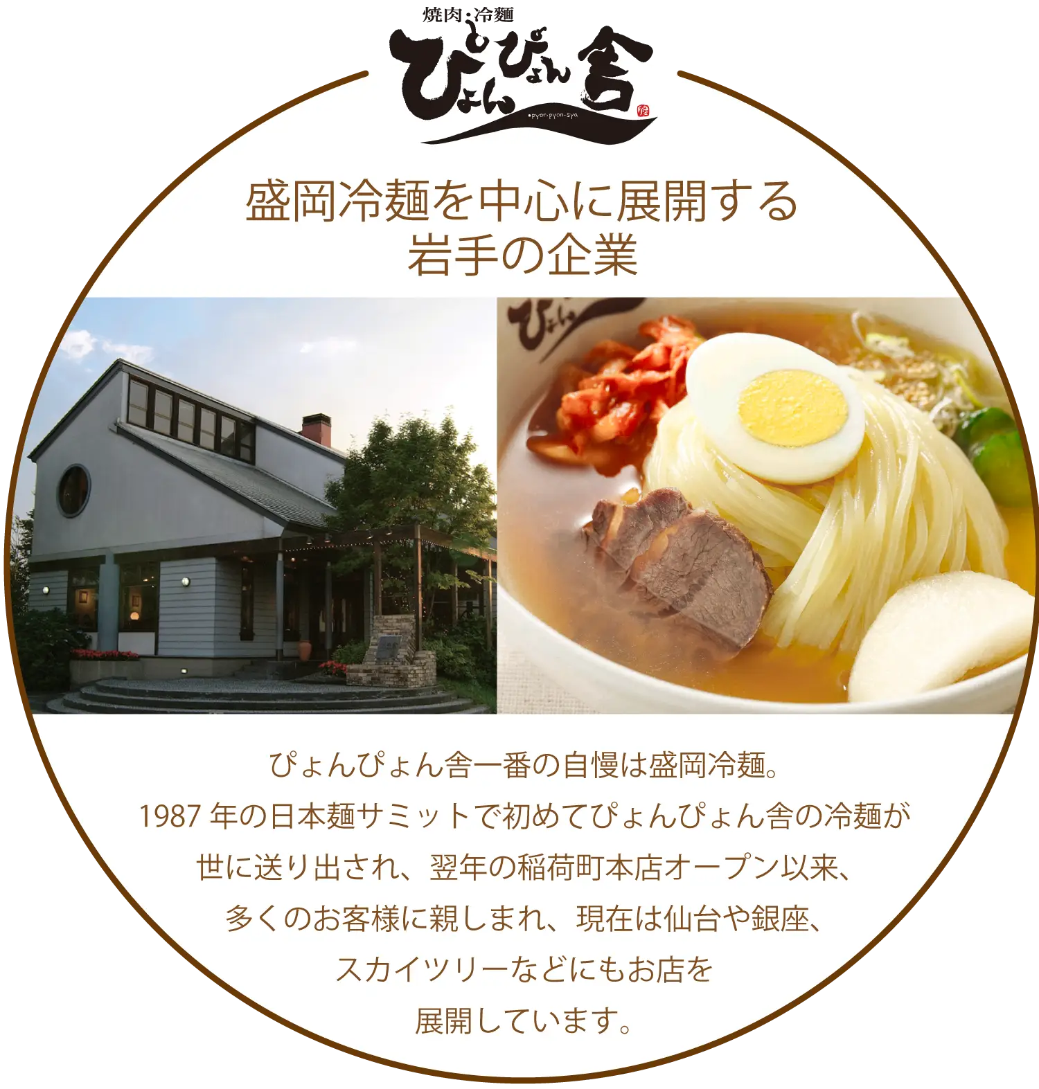ぴょんぴょん舎 盛岡冷麺を中心に展開する岩手の企業